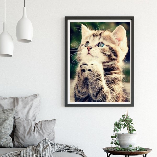 Animal Angel Kitty’s Expectation Diamond Art