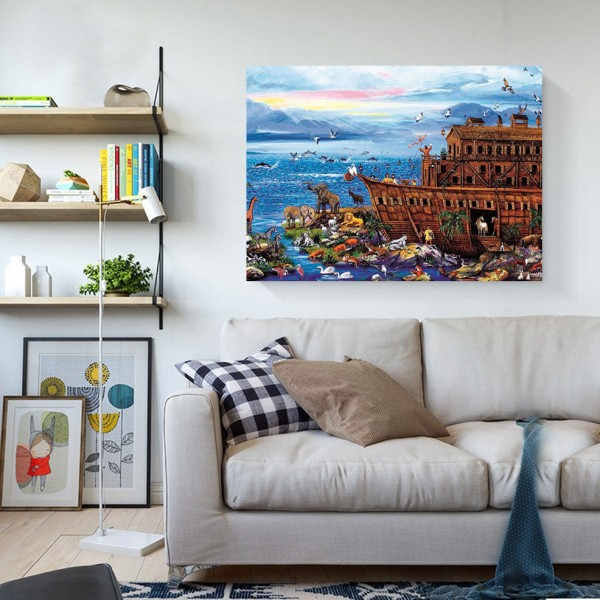 Animal Big Boat Full Of Small Animals Diamond Art