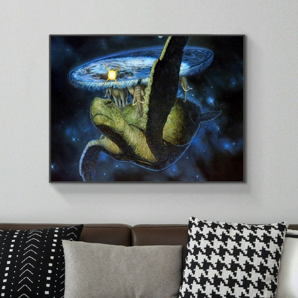 Animal A Piece Of Sky Supported By A Tortoise Diamond Art