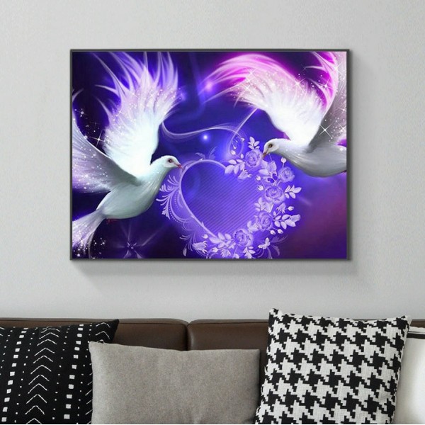 Animal A Pair Of Peace Doves Diamond Art
