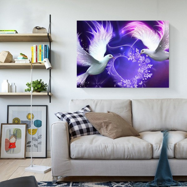 Animal A Pair Of Peace Doves Diamond Art