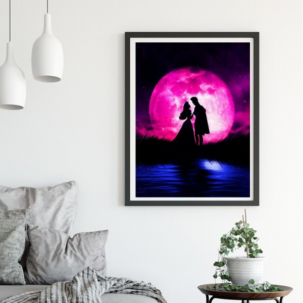 Variety A Pair Of Lovers Under The Pink Light Diamond Art