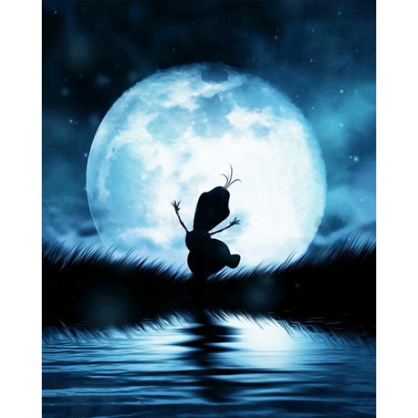 Variety A Cute Little One In The Moonlight Diamond Art