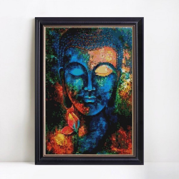 People Religious Colorful Square Diamonds  Buddha Painting Kit For Adults