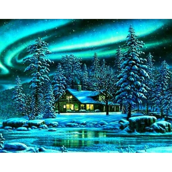 Full Drill Diamond Painting Beautiful Snowscape Painting Kit
