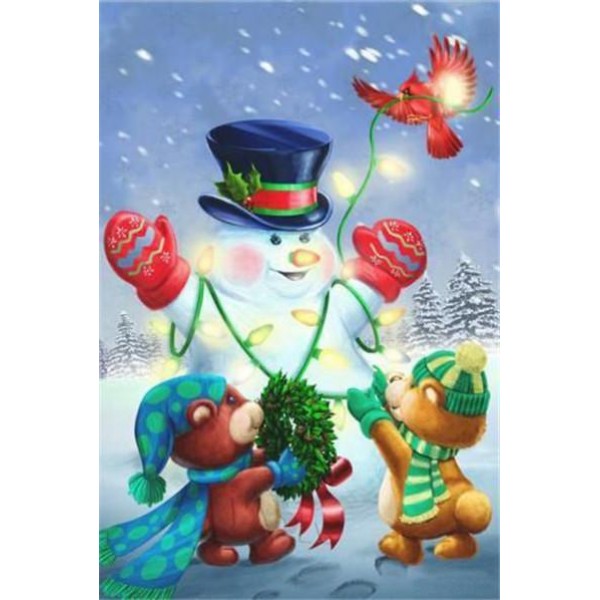Best Christmas Elegant Snowman Diy Paintings Square Diamonds