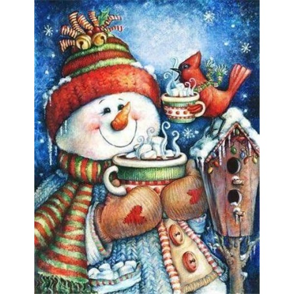 Best Christmas Elegant Snowman Diy Paintings Square Diamonds