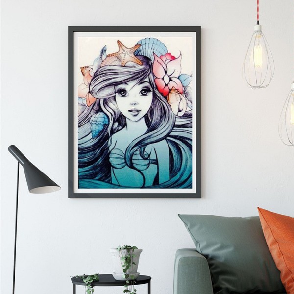 Fantasy Beautiful Girl Of The Sea Diamond Art