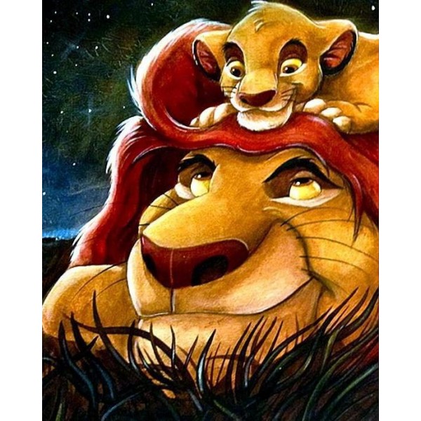 Animals Cartoon Simba – Diamond Art Painting Kit Disney Lion