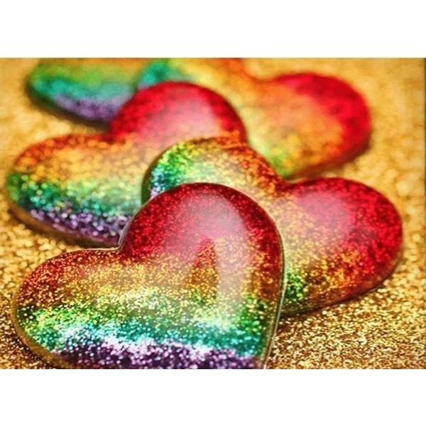 Best Attractive  Hearts Love Painting Square Diamonds