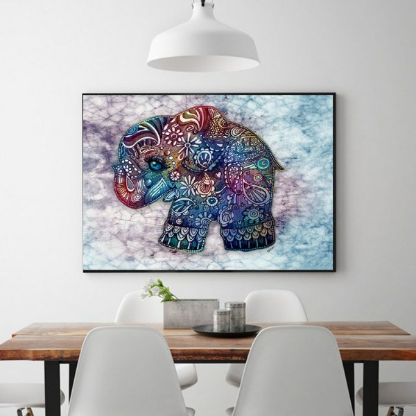 Animal A Colorful Baby Elephant Diamond Art