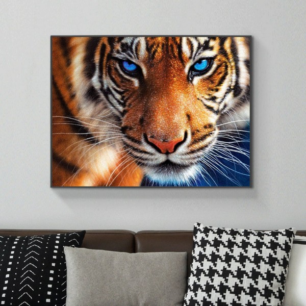 Animal A Big Tiger With Blue Eyes Diamond Art